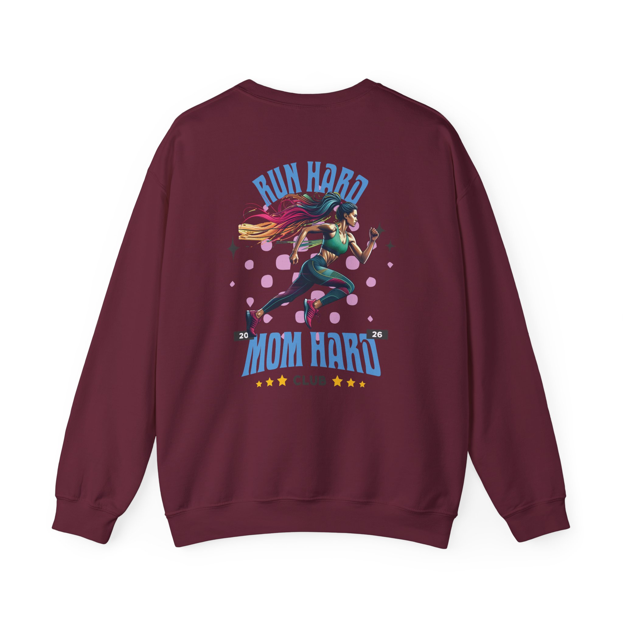 Sweatshirt — "Run Hard, Mom Hard" Motivational Gift for Runner Mothers - Image 4